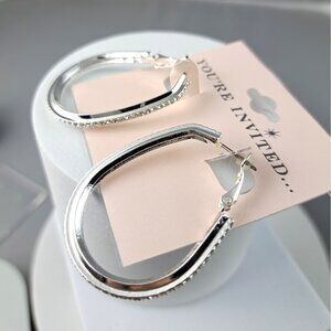 Kohl's You're Invited Silver CZ Hoops